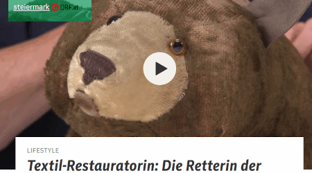 ORF_Stmk_heute_20250811_2 Bericht im "ORF Steiermark heute" am 11. Aug. 2025: Textil-Restauratorin: Die Retterin der Seele.