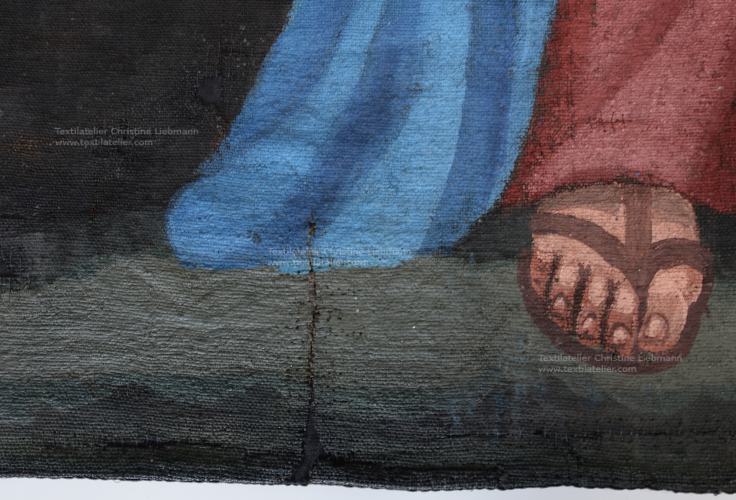 Fastentuch Diex, Detail nach Konservierung